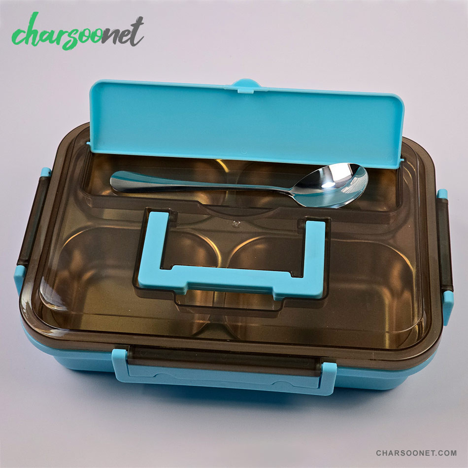 ظرف غذای چهار بخشی استیل