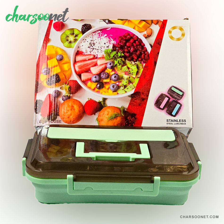 ظرف غذای چهار بخشی استیل ضدزنگ