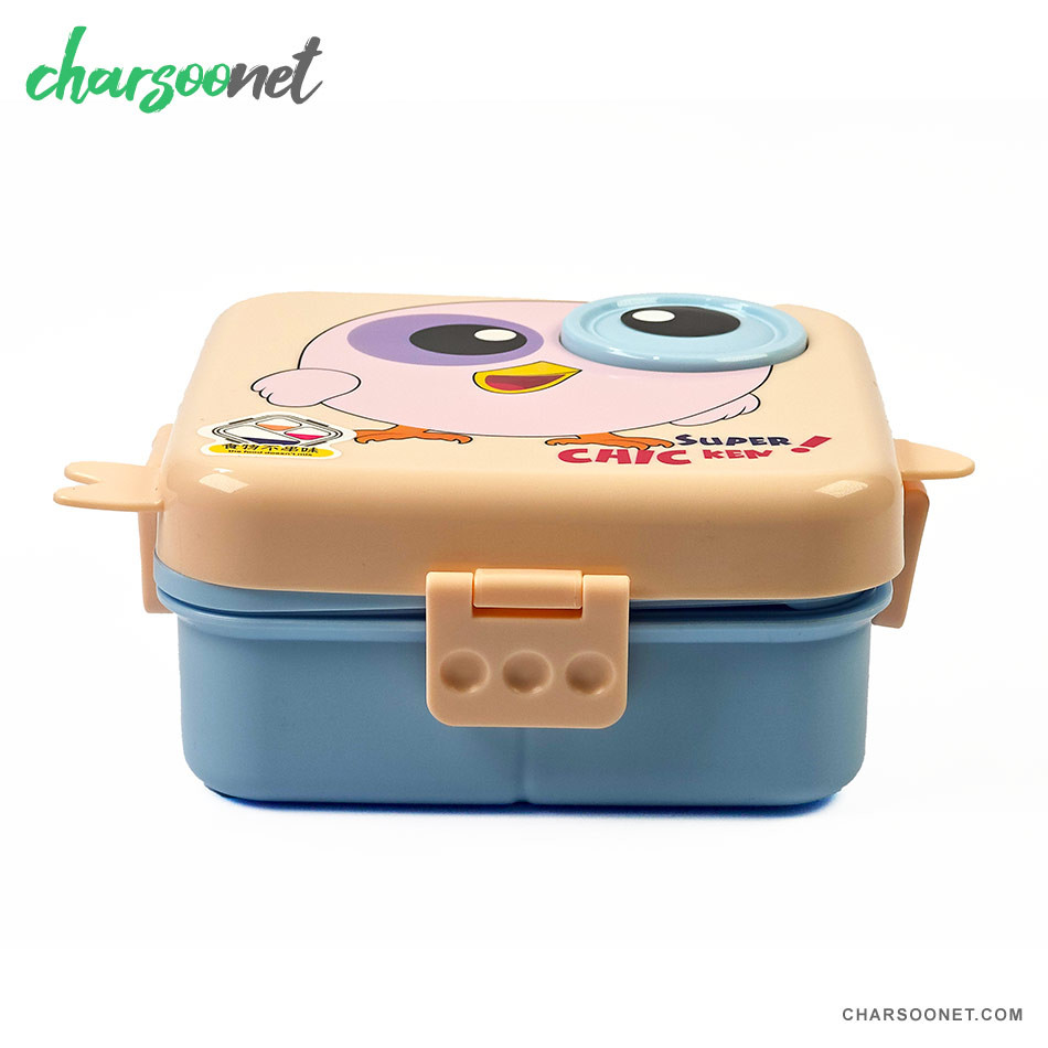 ظرف غذای کودک دو طبقه طرح جوجه