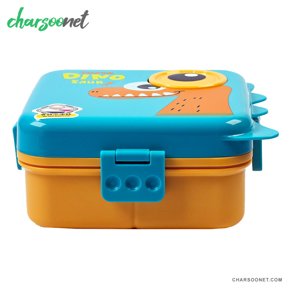 ظرف غذای کودک دو طبقه طرح دایناسور