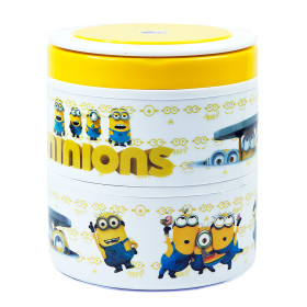 ظرف غذای کودک دو طبقه داخل استیل طرح مینیونها