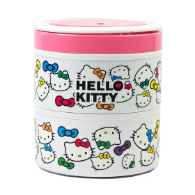 ظرف غذای کودک دو طبقه داخل استیل طرح کیتی