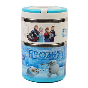 ظرف غذای کودک دو طبقه داخل استیل طرح فروزن