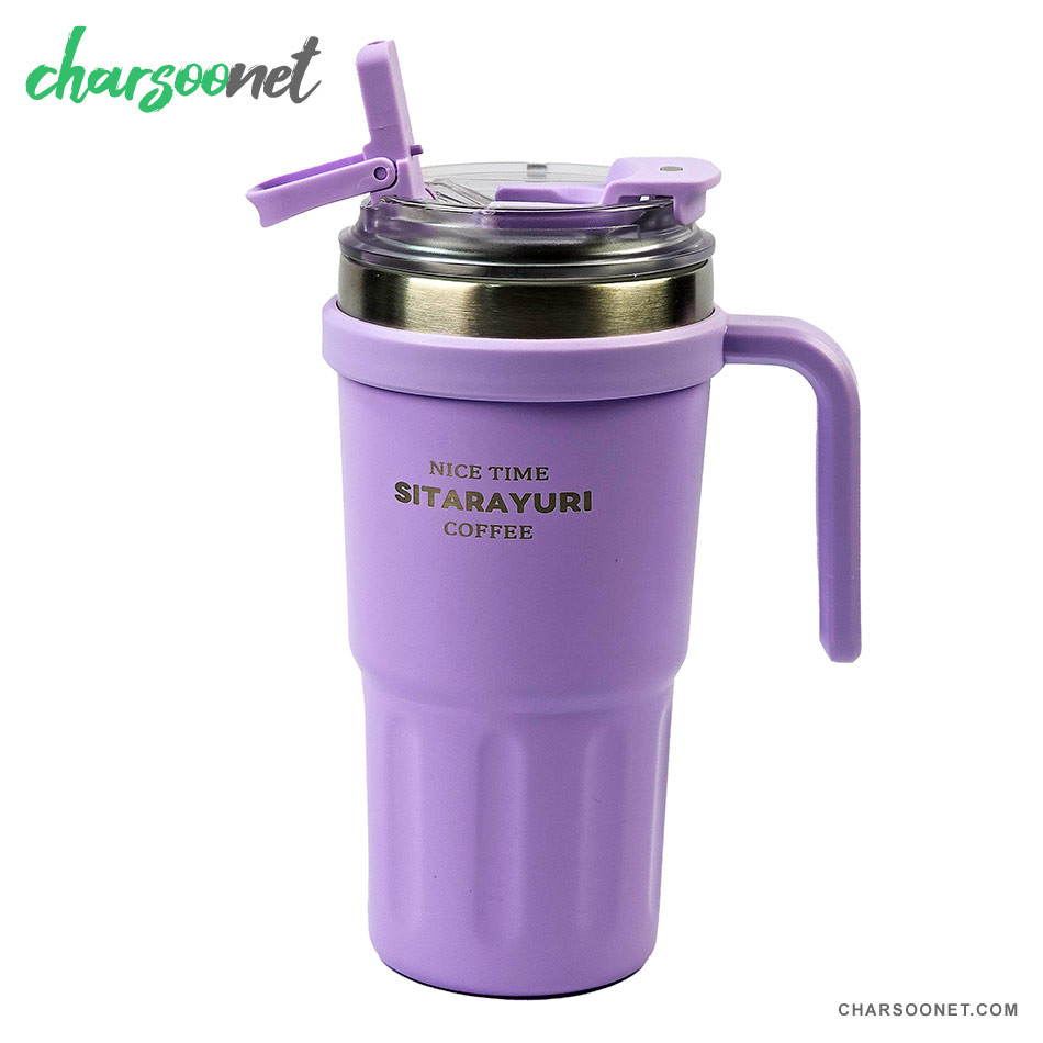 ماگ استیل دسته دار 600 میلی لیتری Sitarayuri