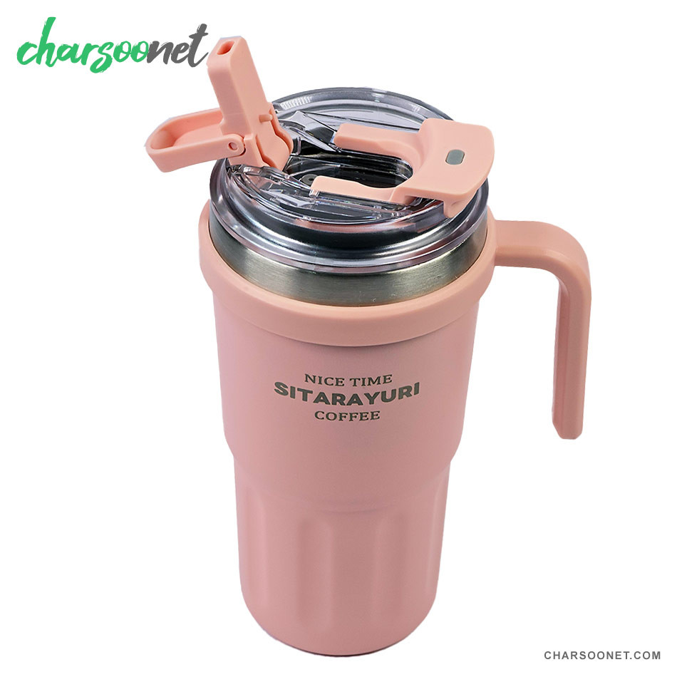 ماگ استیل دسته دار 600 میلی لیتری Sitarayuri