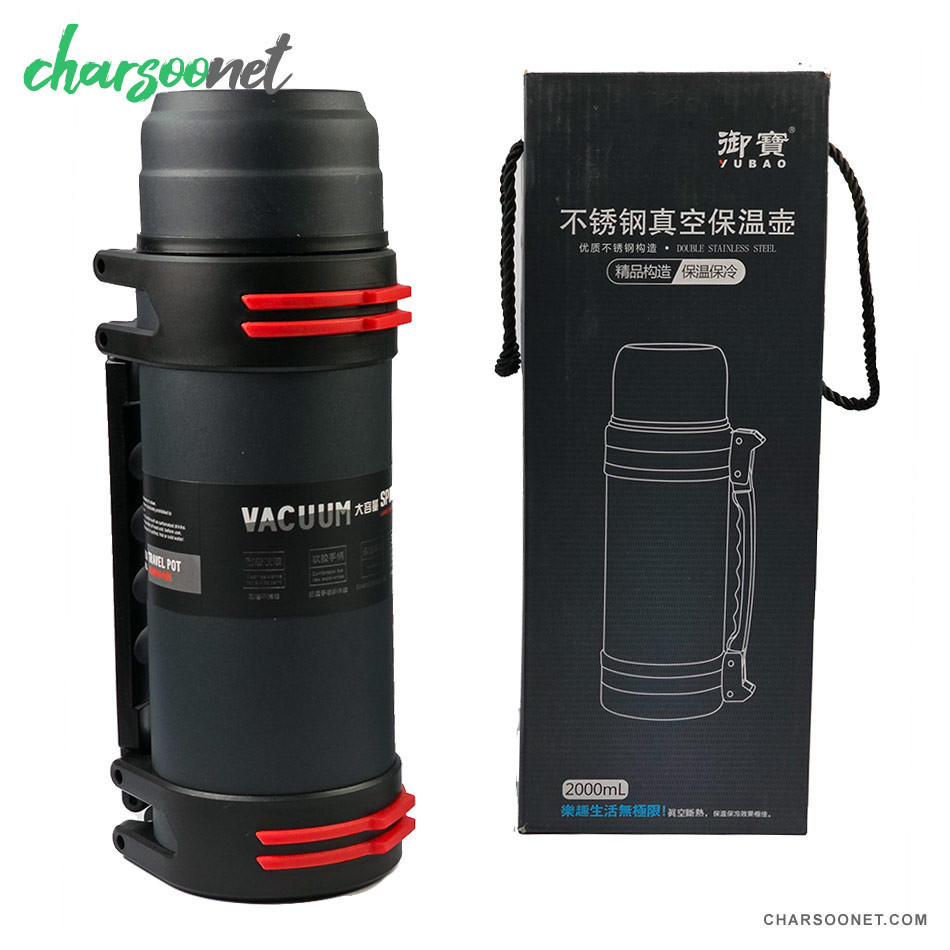 فلاسک استیل تاکتیکال نظامی دوجداره YUBAO ظرفیت ۲ لیتر