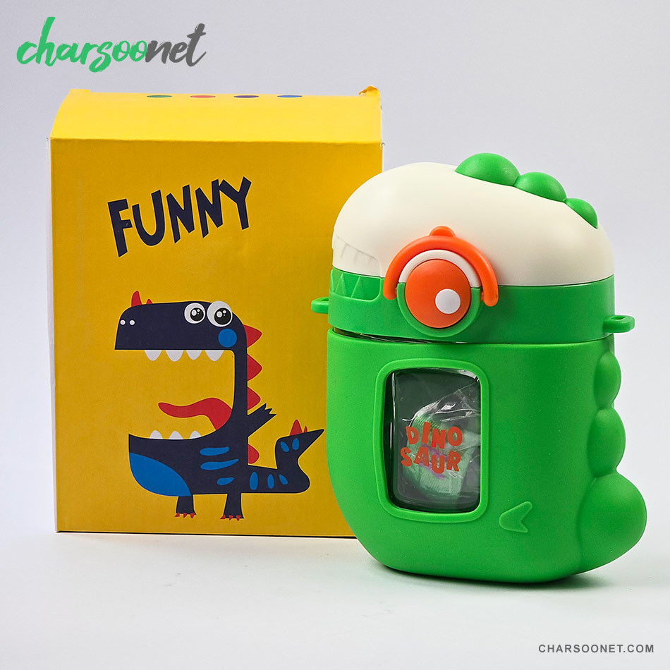 قمقمه بچه گانه طرح دایناسور 500 میلی لیتری