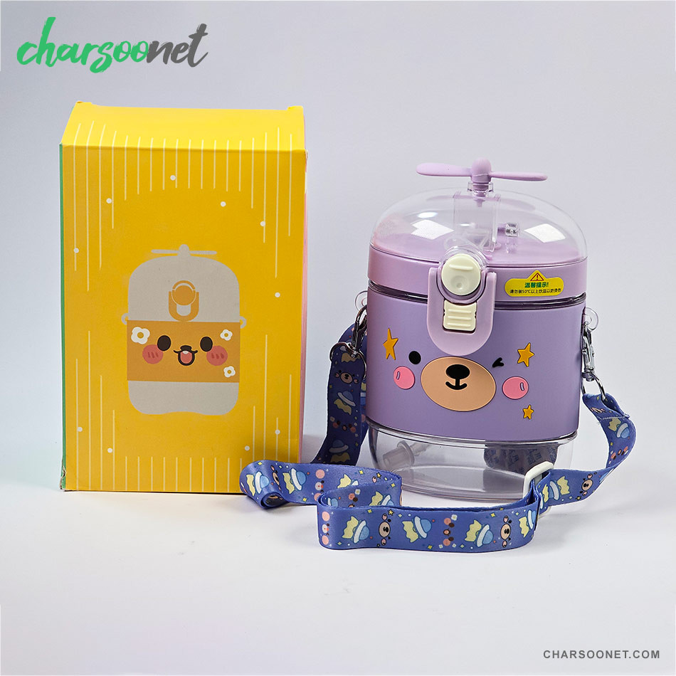 قمقمه 500 میلی لیتری بچه گانه طرح فانتزی هلیکوپتری