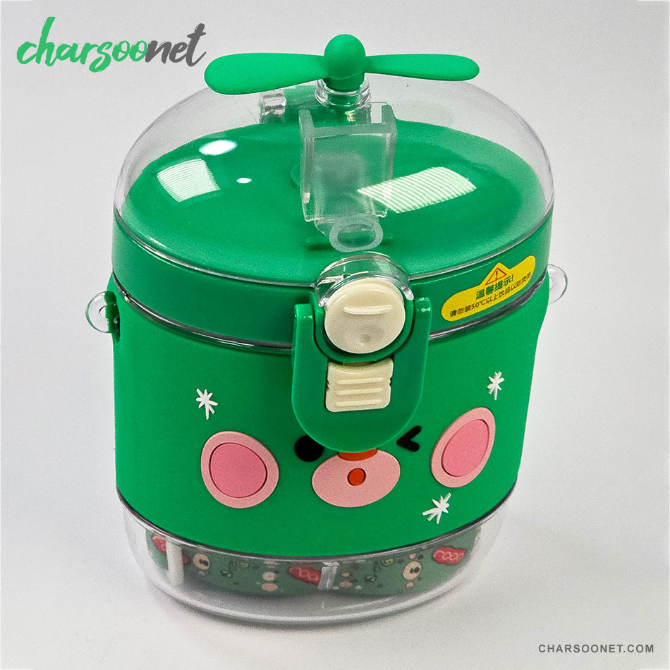 قمقمه 500 میلی لیتری بچه گانه طرح فانتزی هلیکوپتری