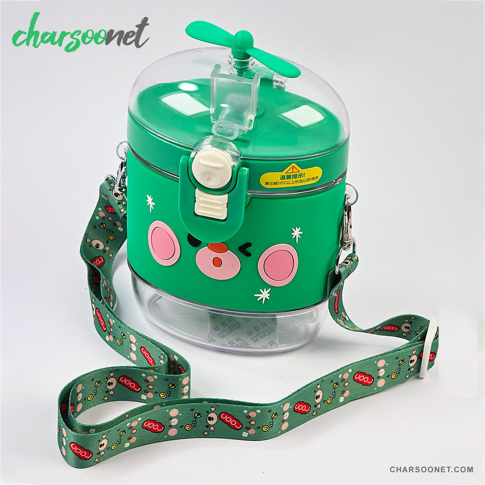 قمقمه 500 میلی لیتری بچه گانه طرح فانتزی هلیکوپتری