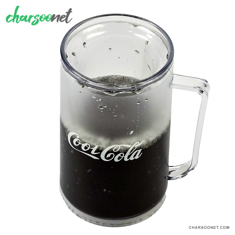 ماگ دوجداره دسته دار طرح کوکا