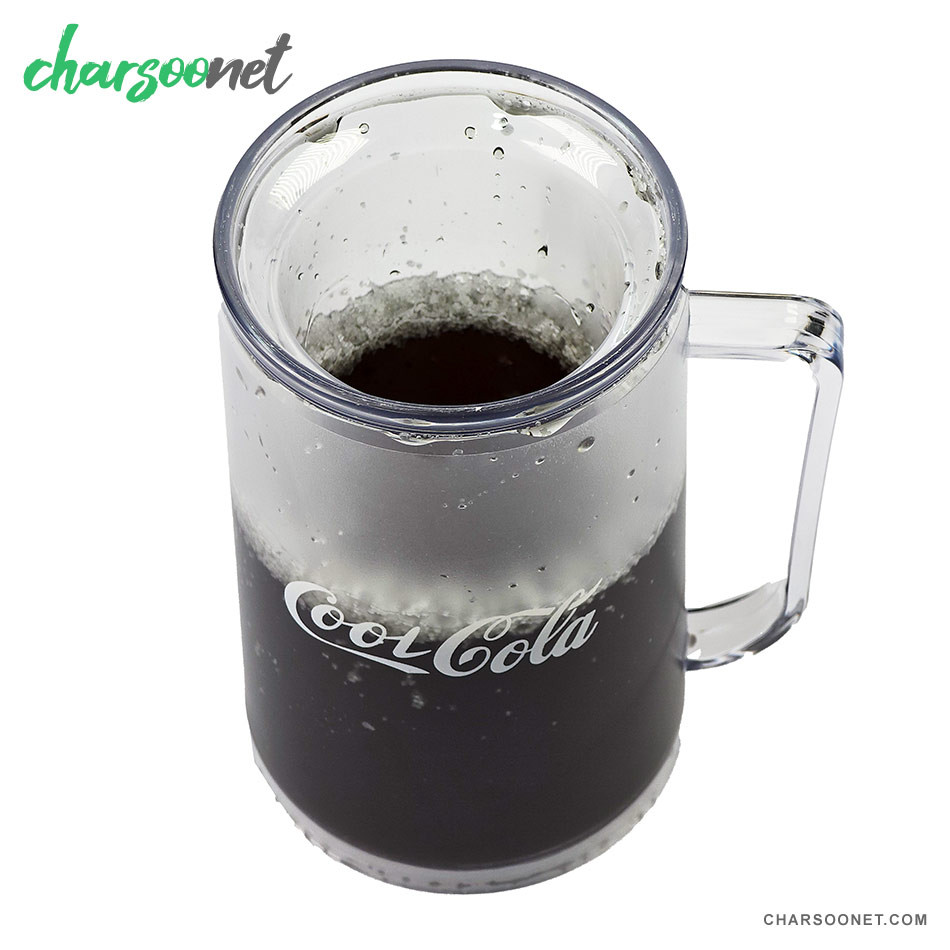 ماگ دوجداره دسته دار طرح کوکا