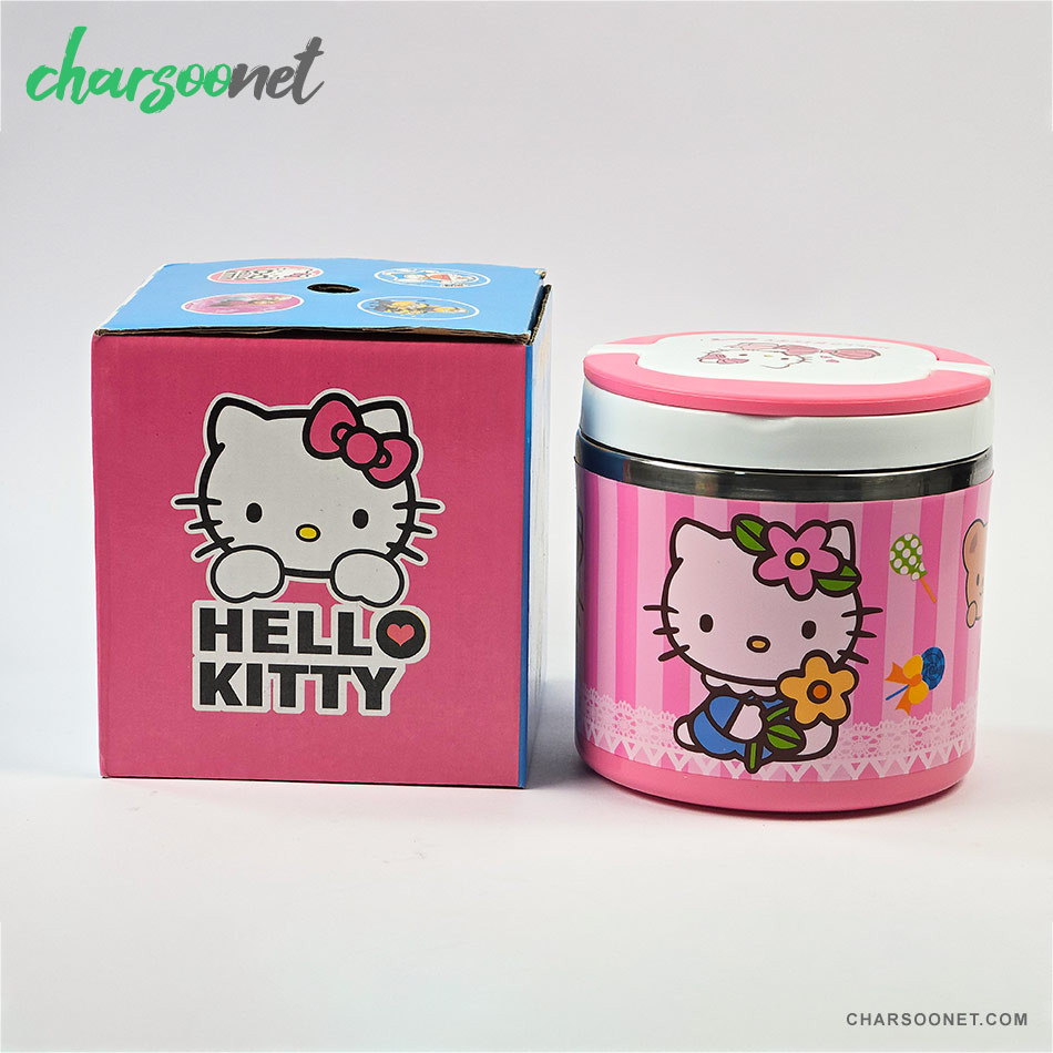 ظرف غذای کودک طرح کیتی داخل استیل