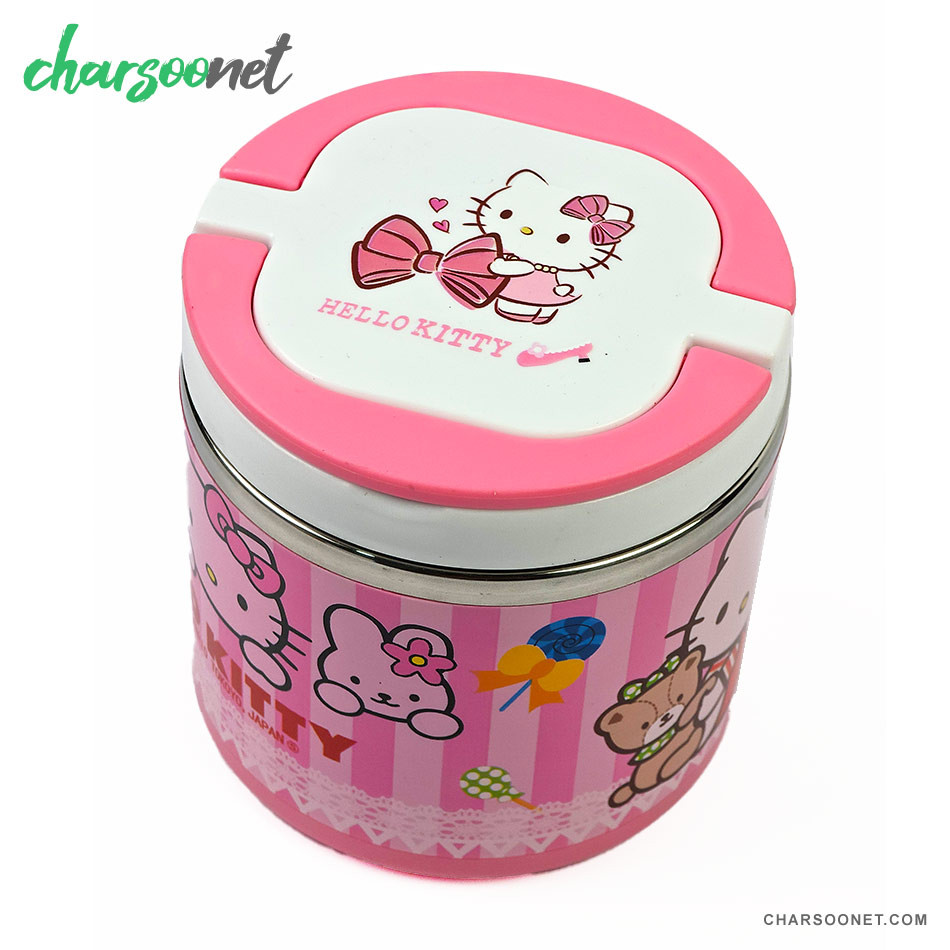 ظرف غذای کودک طرح کیتی داخل استیل