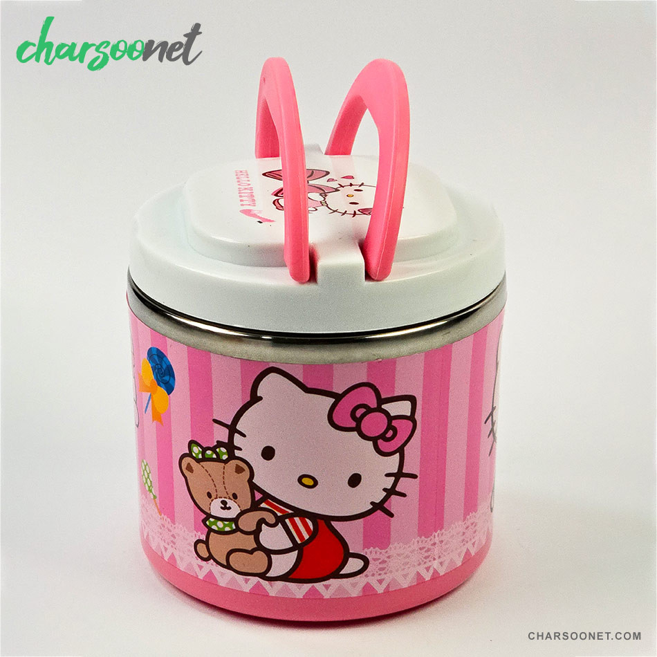 ظرف غذای کودک طرح کیتی داخل استیل