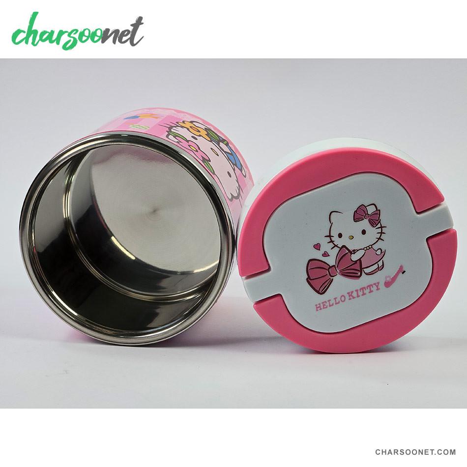 ظرف غذای کودک طرح کیتی داخل استیل