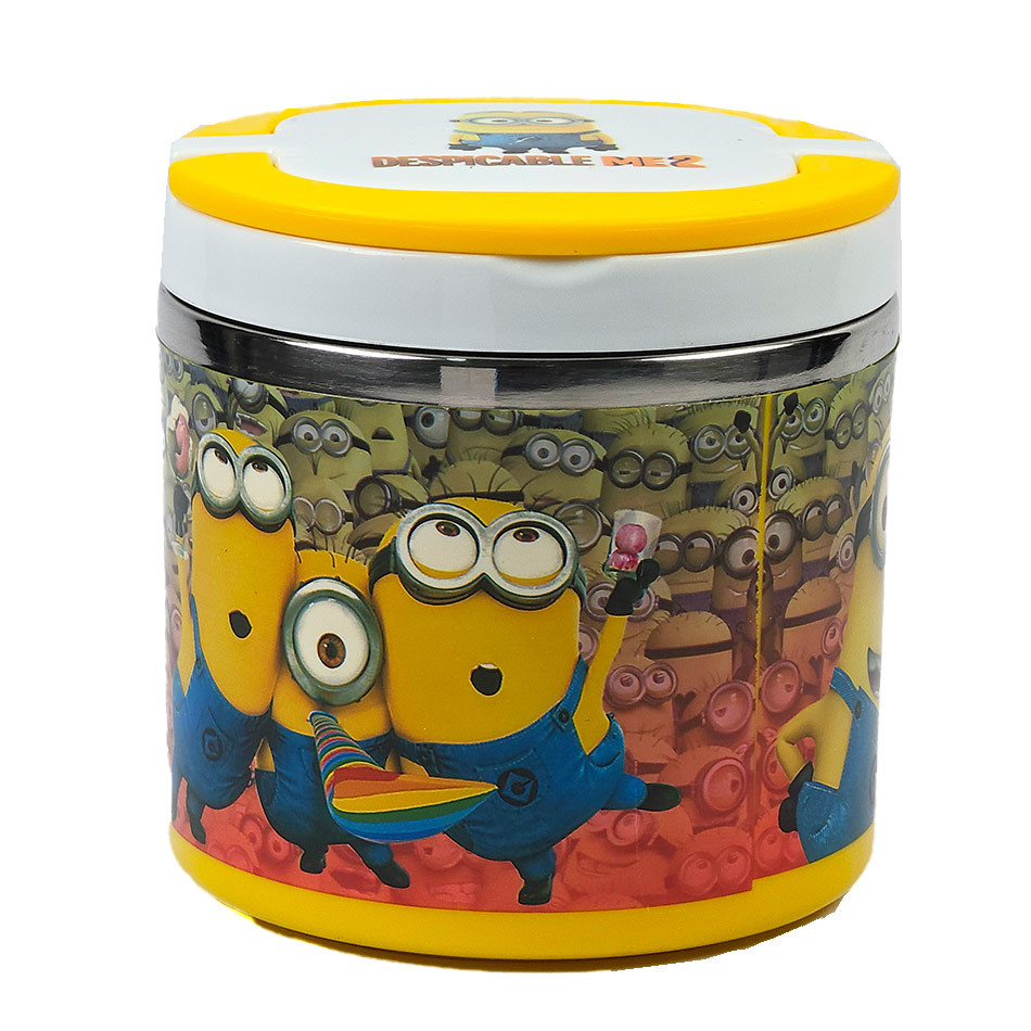 ظرف غذای کودک داخل استیل طرح مینیون ها