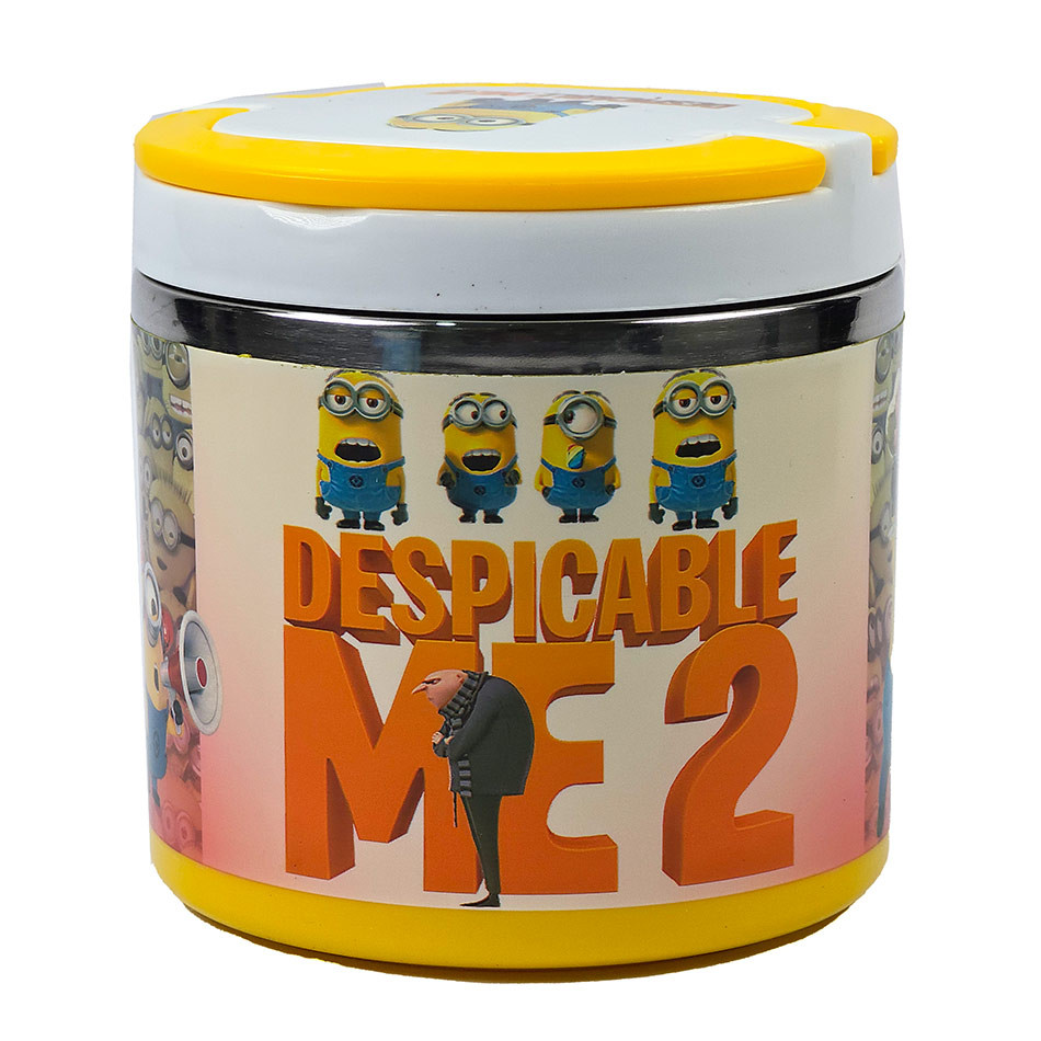 ظرف غذای کودک داخل استیل طرح مینیون ها