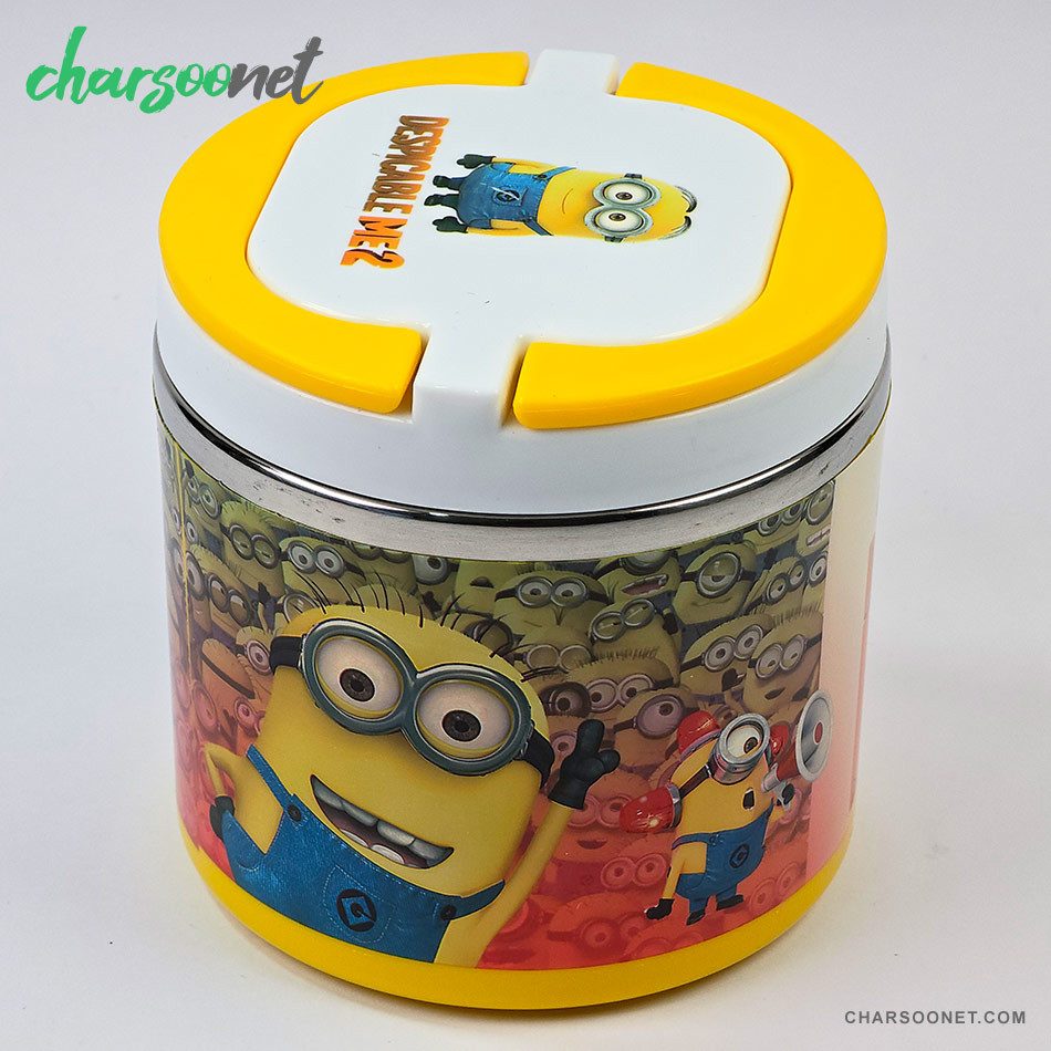 ظرف غذای کودک داخل استیل طرح مینیون ها