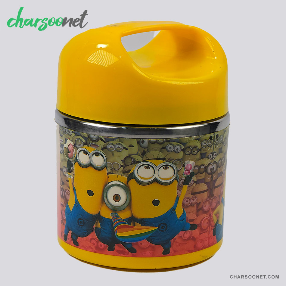 ظرف غذای کودک طرح مینیون ها داخل استیل