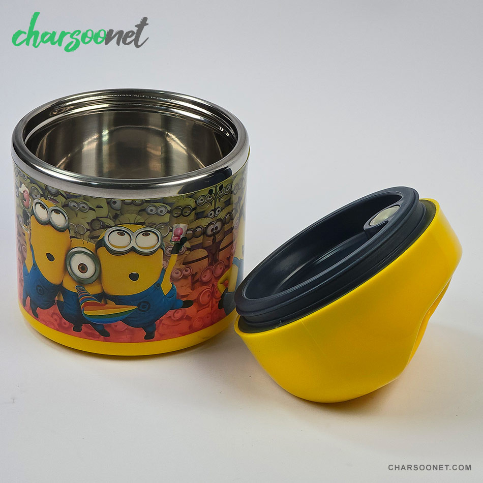 ظرف غذای کودک طرح مینیون ها داخل استیل