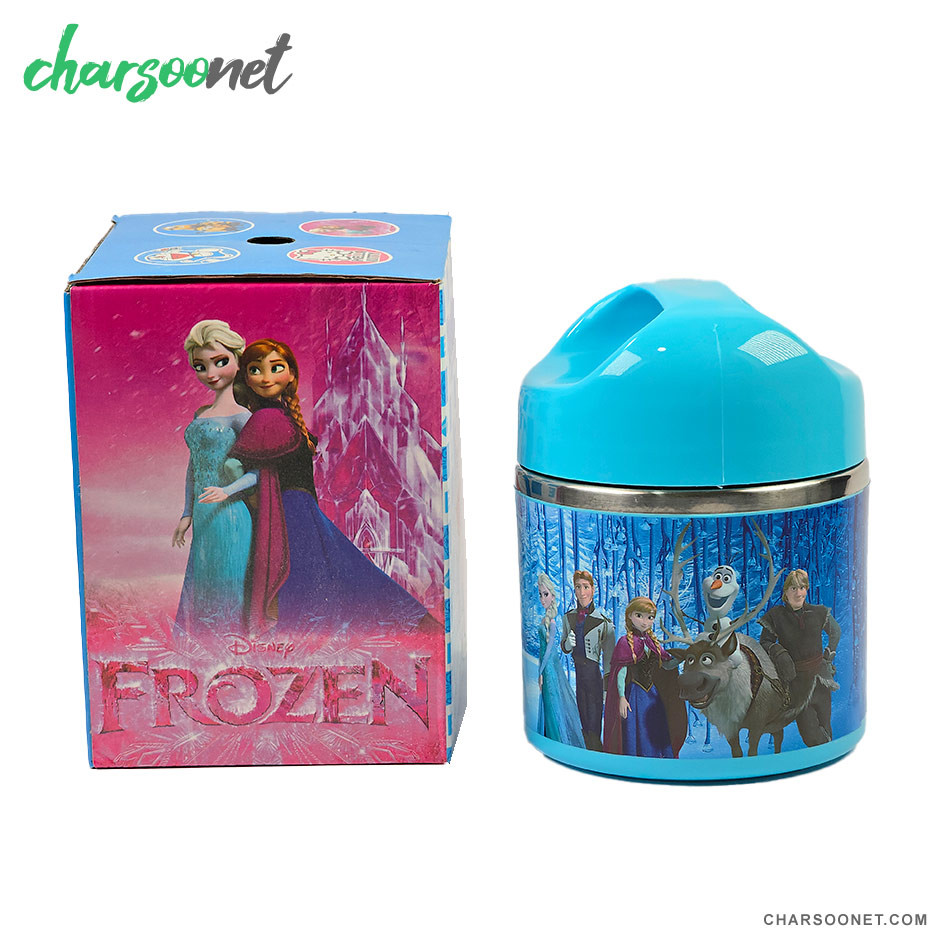 ظرف غذای کودک دسته دار داخل استیل طرح فروزن