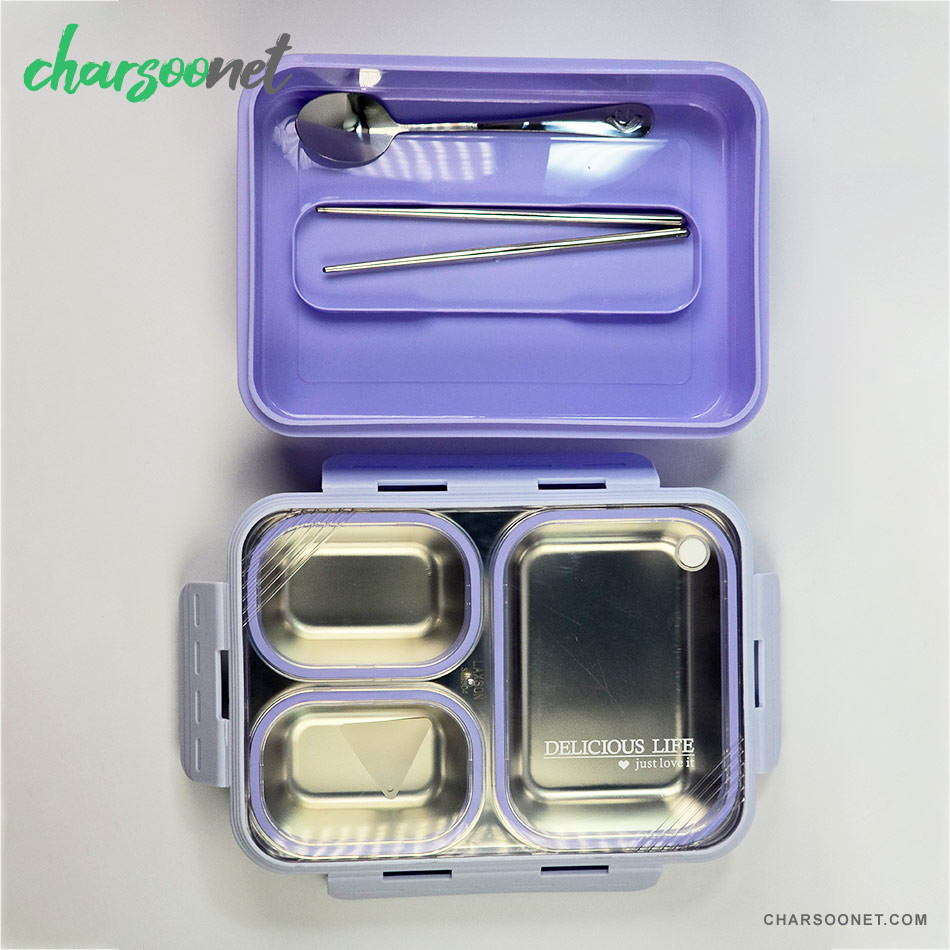 ظرف غذای استیل ضد نشت 850 میلی لیتری