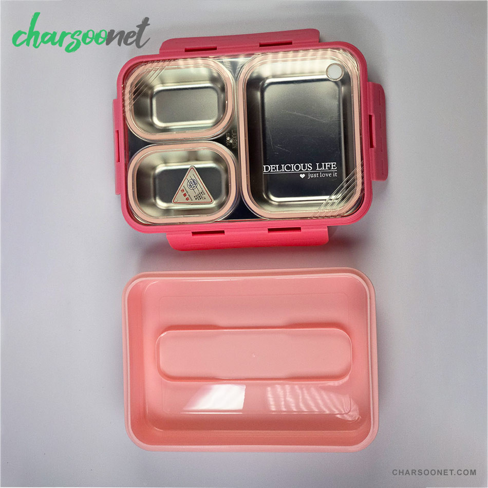 ظرف غذای استیل ضد نشت 850 میلی لیتری