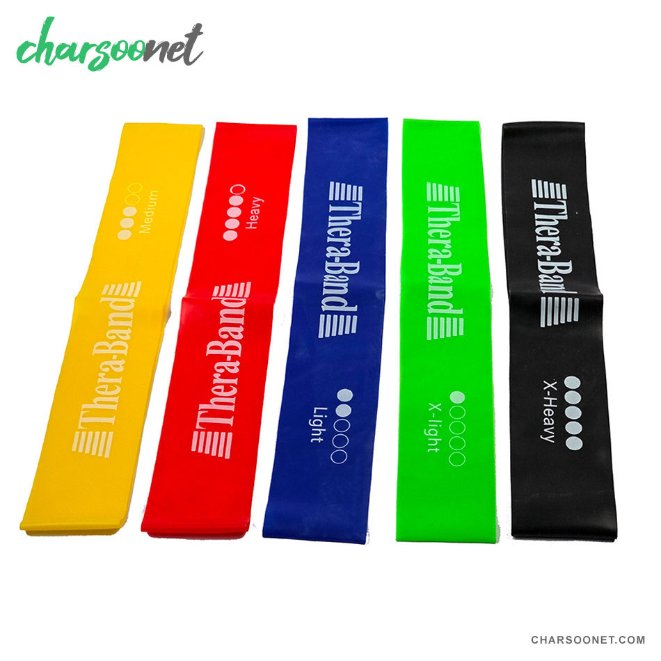 کش ورزشی مینی لوپ TheraBand بسته ۵ عددی