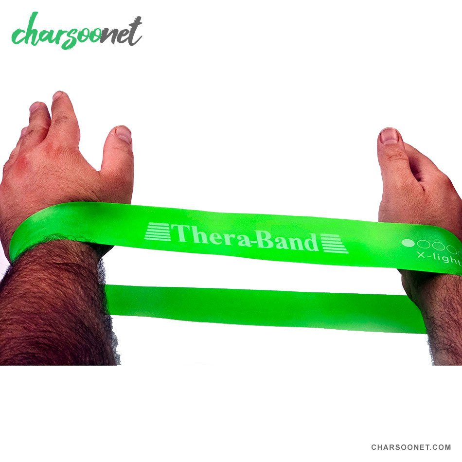 کش ورزشی وارداتی درجه (1) برندمینی لوپ TheraBand بسته ۵ عددی