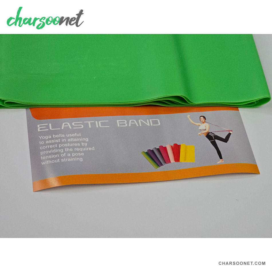 کش پیلاتس و بدنسازی سبز وارداتی درجه (1) برند Elastic band