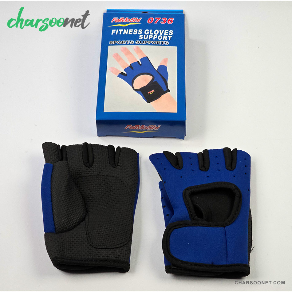 دستکش نیم انگشتی طبی ورزشی فیتنس FeiMoShi
