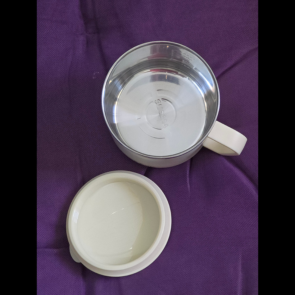 لیوان مسافرتی دسته دار 400میلی لیتری ضدزنگ استیل SUS304