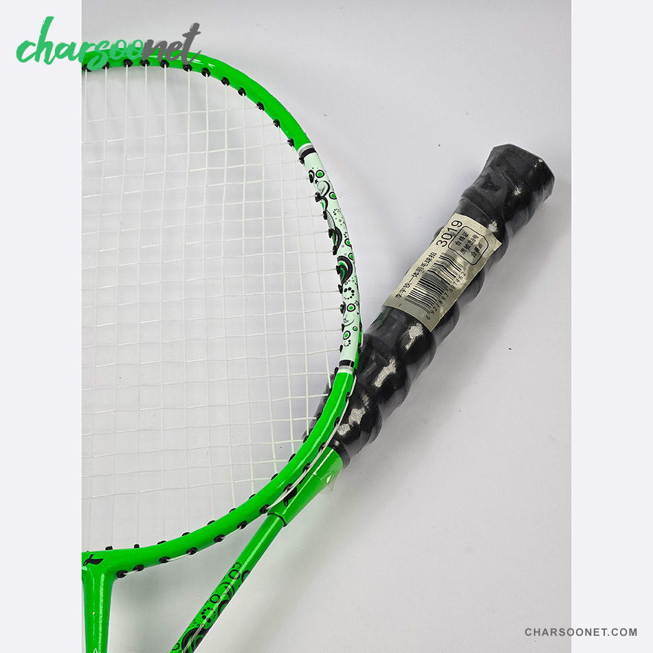 راکت بدمینتون دوعددی همراه کاور و 12عدد توپ