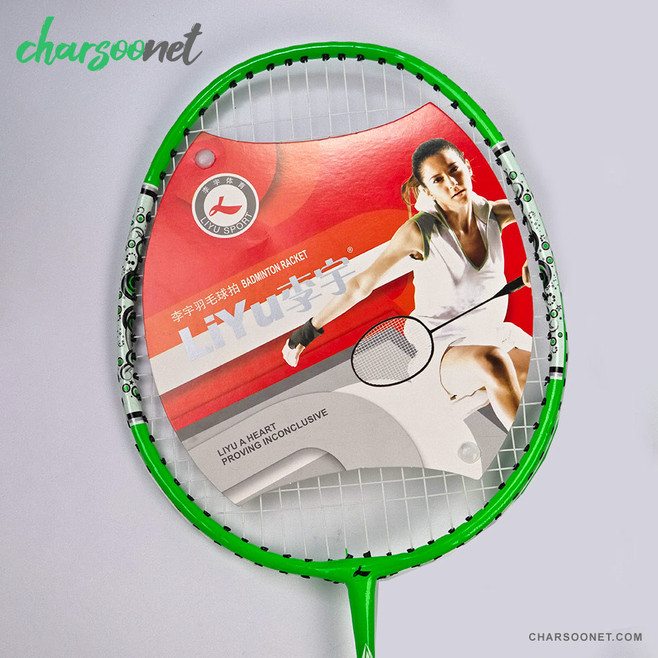 راکت بدمینتون دوعددی همراه کاور و 12عدد توپ