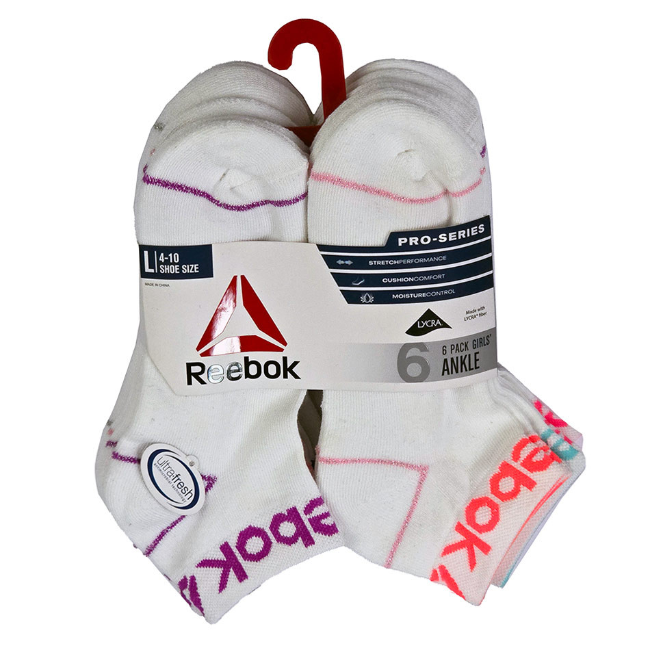 پک شش جفتی جوراب دخترانه ریباک سایز 35 تا 40