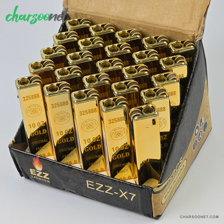 فندک جیبی سنگی طرح شمش طلا