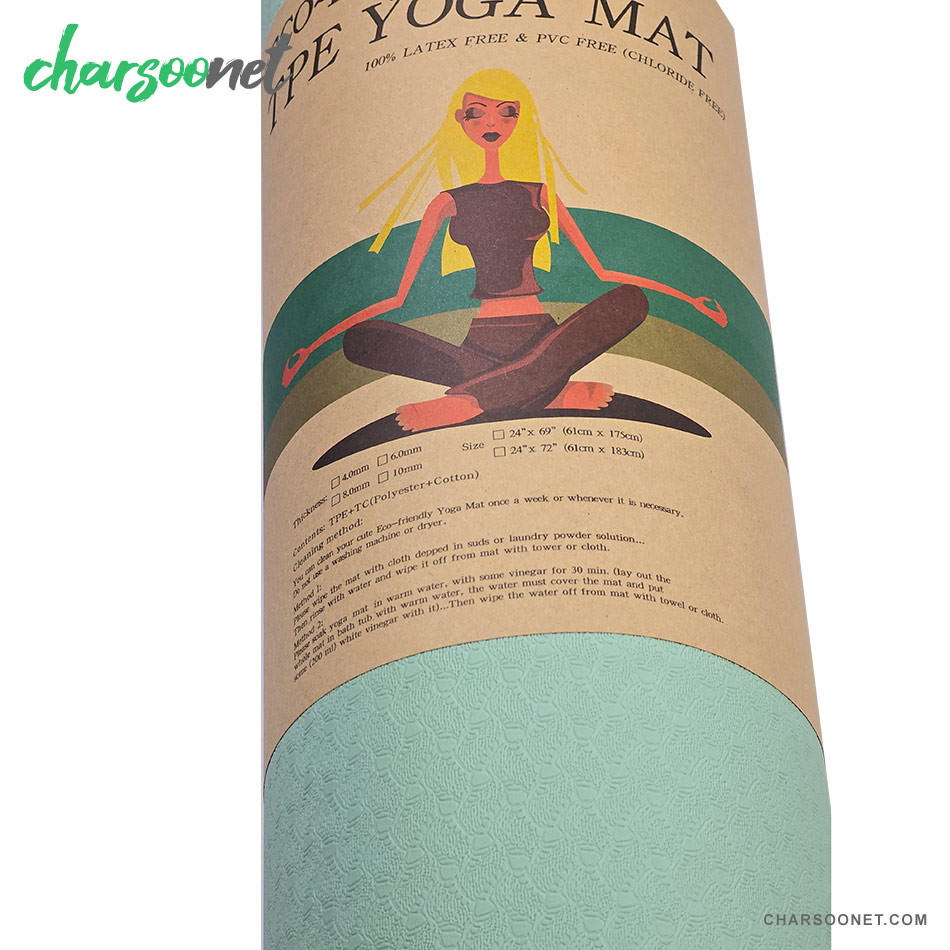 مت یوگا ۶میلی متری TPE دورنگ