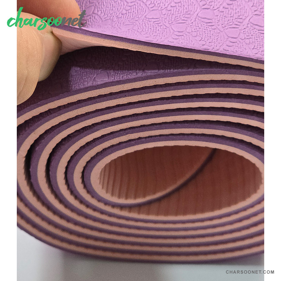 مت یوگا ۶میلی متری TPE دورنگ