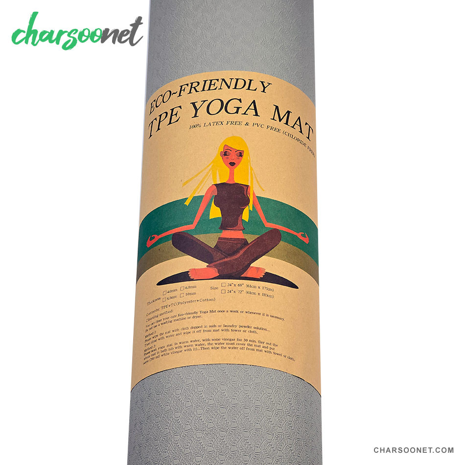 مت یوگا ۶میلی متری TPE دورنگ