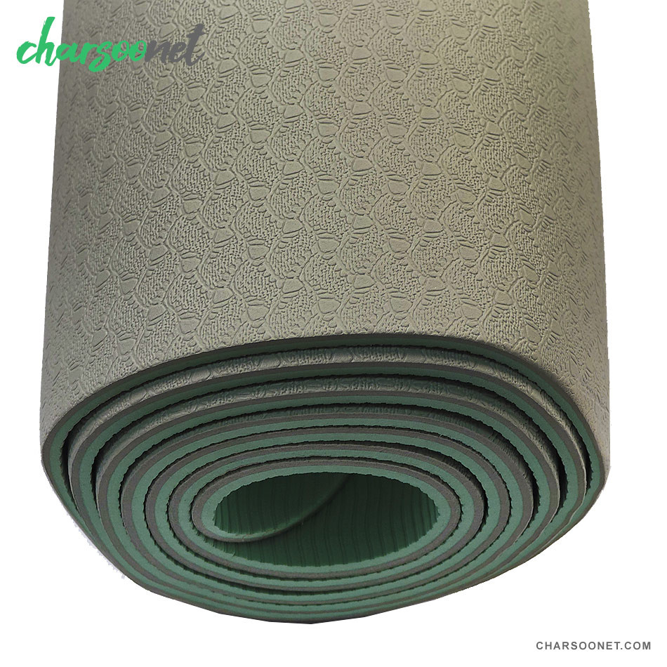 مت یوگا ۶میلی متری TPE دورنگ