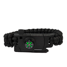 دستبند پاراکورد تاکتیکال همراه قطب نما و چاقوی مخفی و آتش زنه