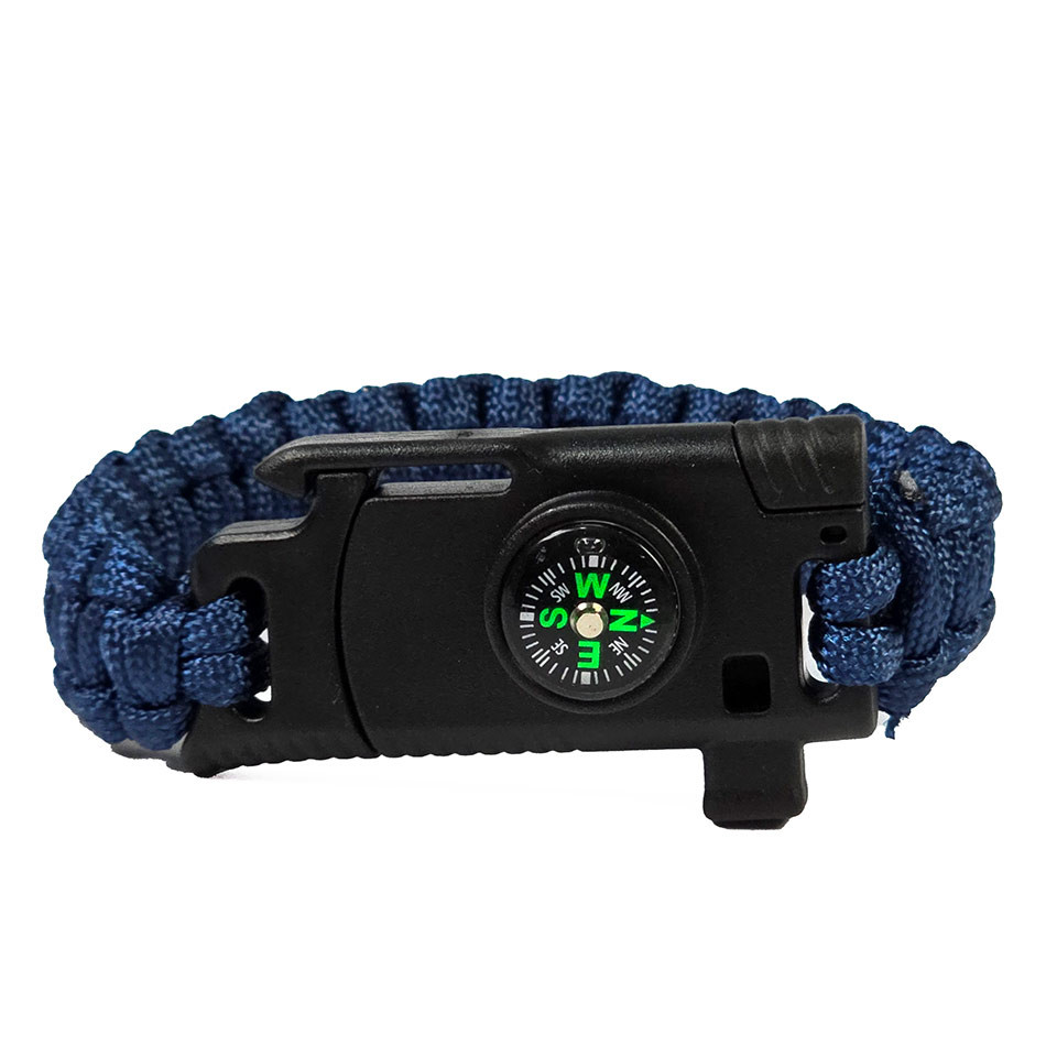 دستبند پاراکورد تاکتیکال همراه قطب نما و چاقوی مخفی و آتش زنه