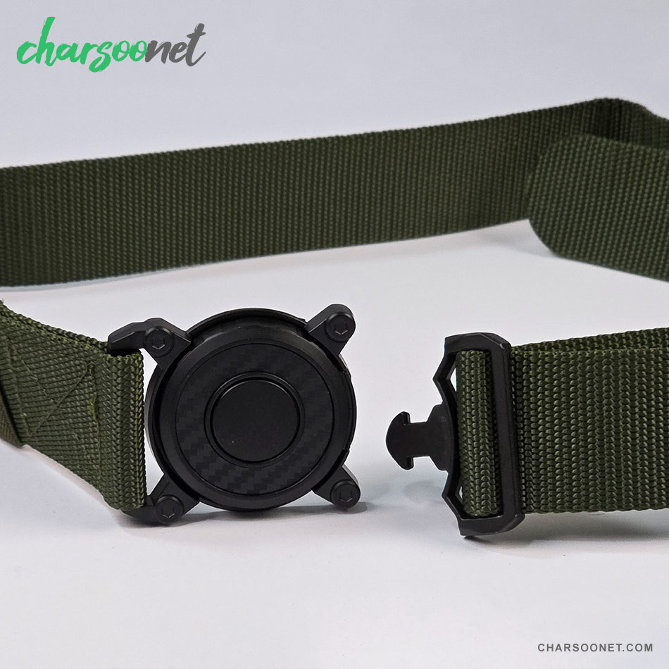 کمربند تاکتیکال برزنتی دکمه گرد