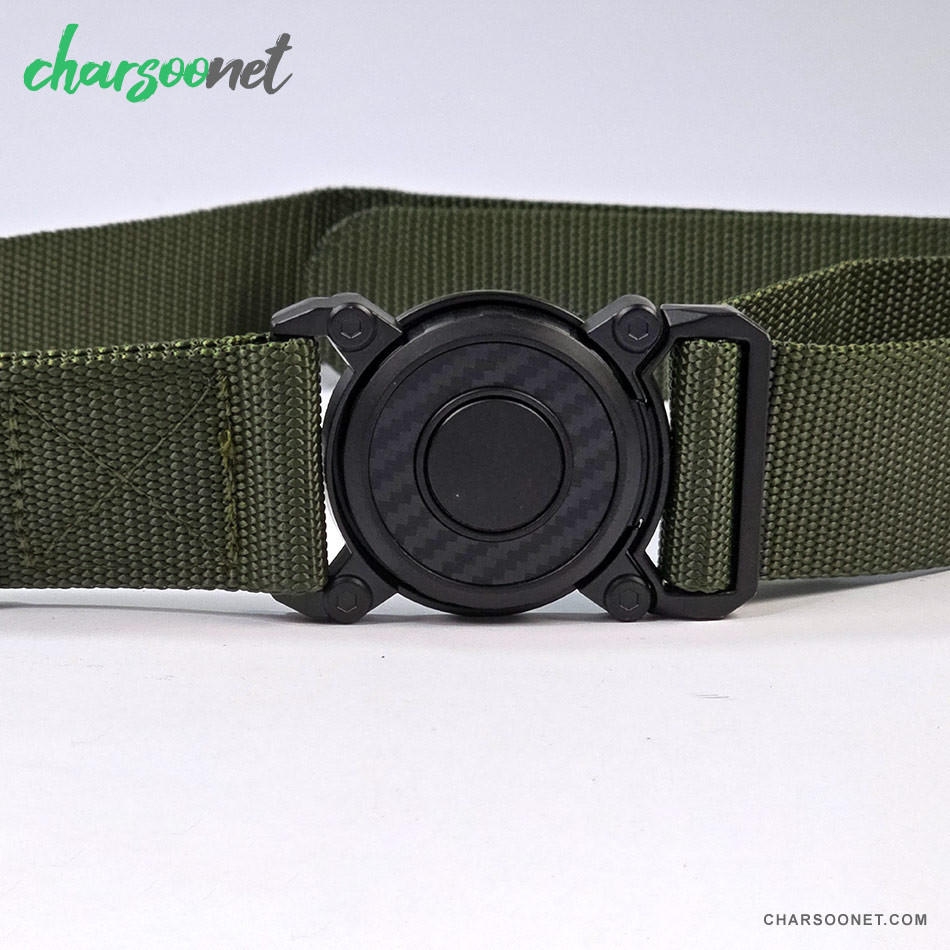 کمربند تاکتیکال برزنتی دکمه گرد