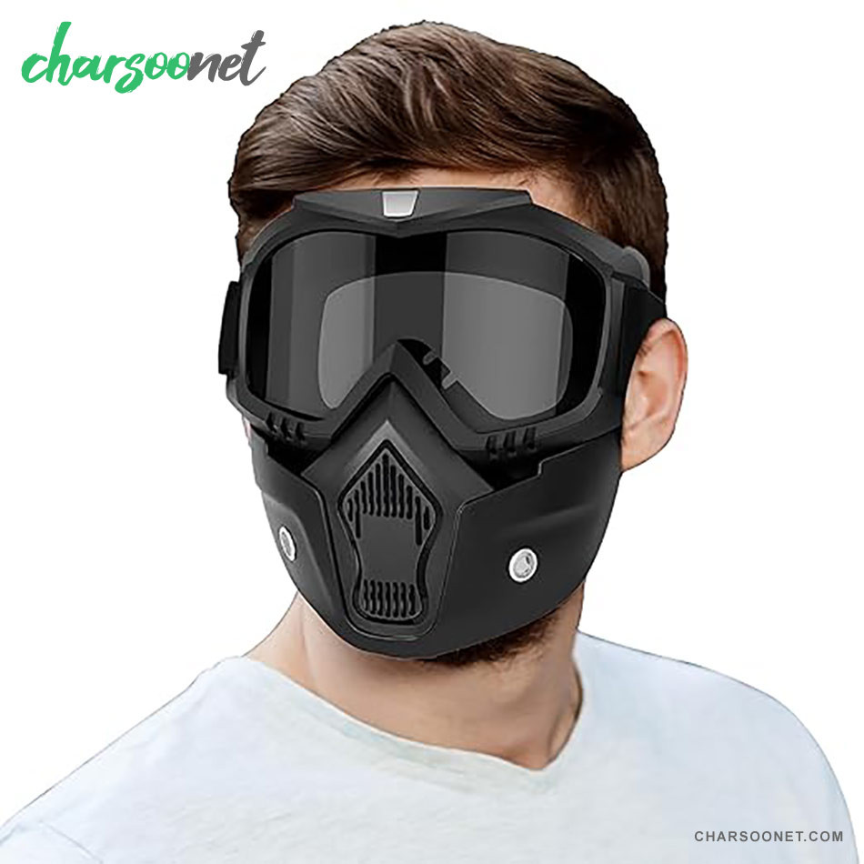 عینک طوفان و موتورسواری فیس دار اصل