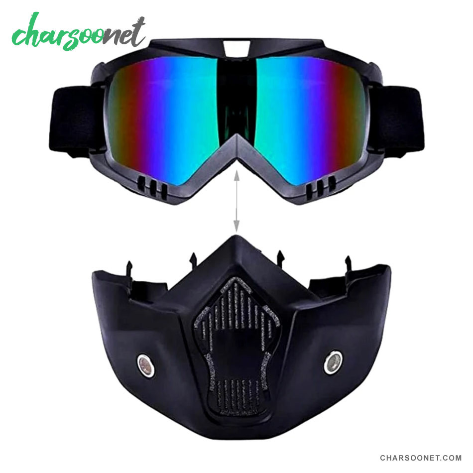 عینک طوفان و موتورسواری فیس دار اصل