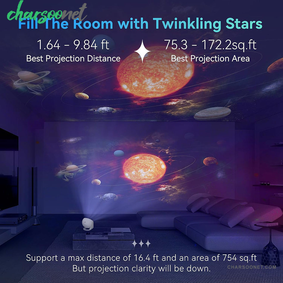 پروژکتور کهکشانی همراه 12 دیسک فیلم HD