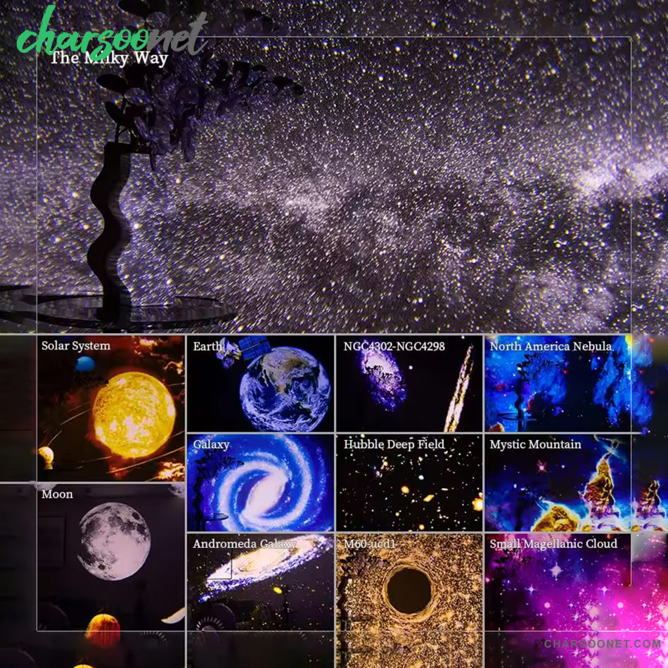 پروژکتور کهکشانی همراه 12 دیسک فیلم HD