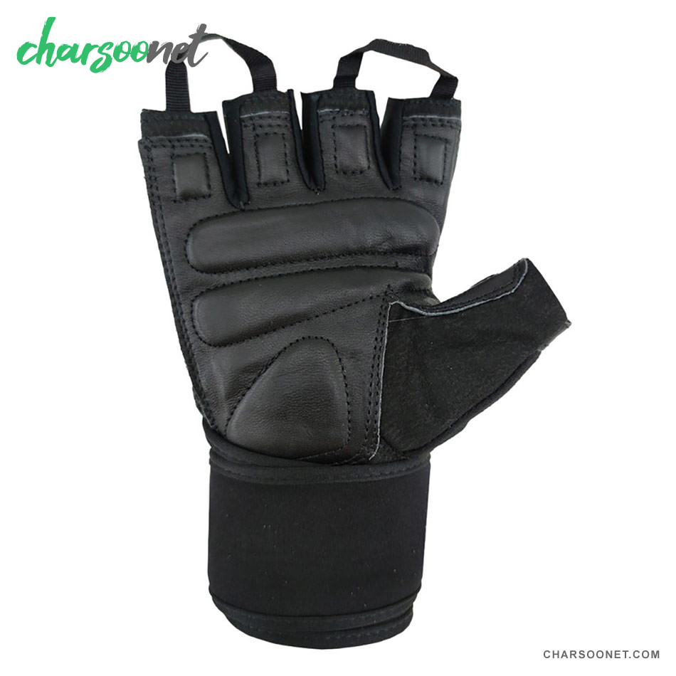 دستکش ورزشی نیم انگشتی مچدار Power Max